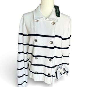 🆕 Lauren Ralph Lauren Double Breasted Cardigan Sweater